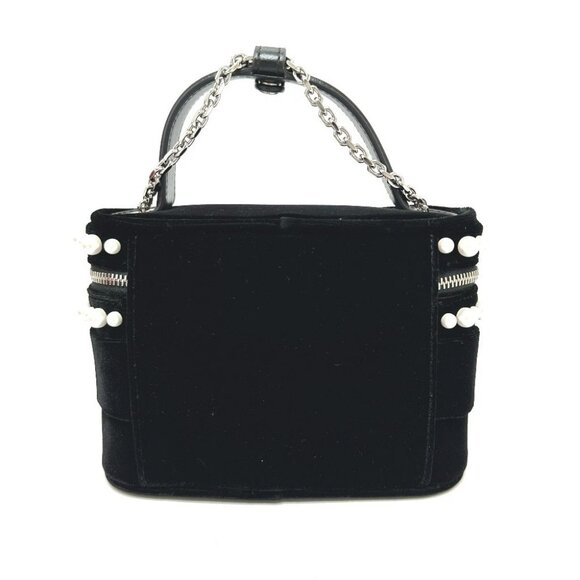 ROGER VIVIER RBWANMH70000LU Crystal Faux Pearl Vanity Micro 2WAY Hand Bag - Picture 8 of 14